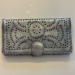 Cleobella metallic mexicana wallet clutch